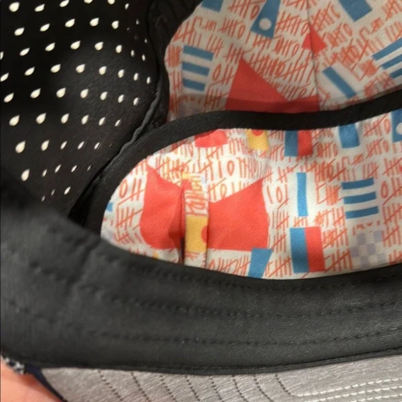 Navy Blue Snapback Hat with Gray Brim - Picture 4 of 5